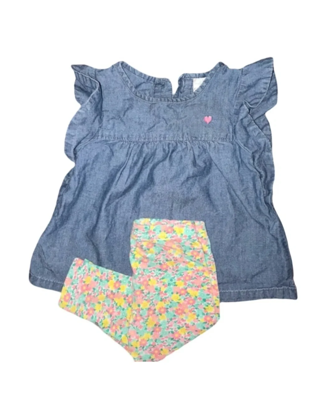 Carter's Pink Floral Romper Set